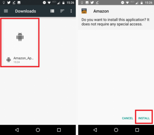 Hvordan installere Amazon Appstore på Android installer amazon apk 571x500