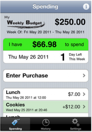 iphone budsjett tracker