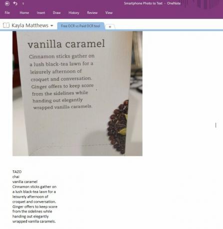onenote optisk tegngjenkjenning