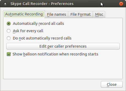 Skype Call Recorder på Linux