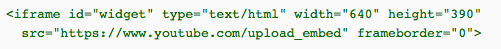 YouTube-opplastingswidget