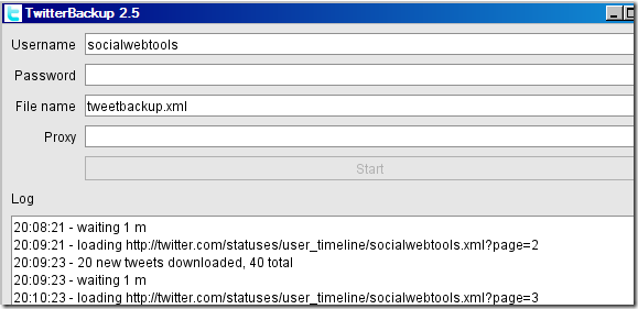 Sikkerhetskopier Twitter-tweets med TwitterBackup.