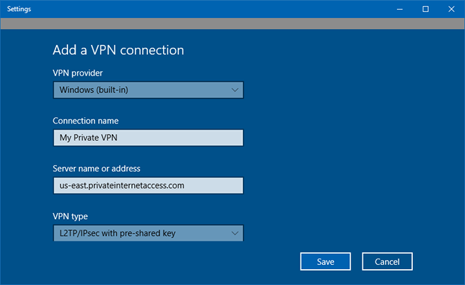 Sette opp en VPN-tilkobling i Windows 10