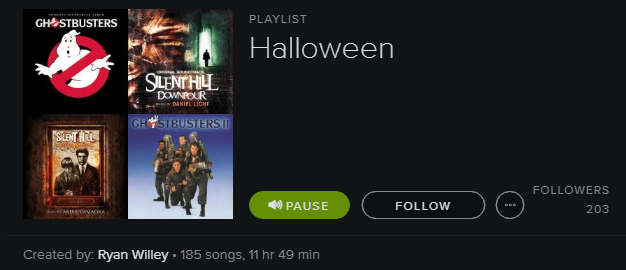 Spotify Playlist - Halloween