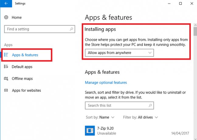 10 flere Windows 10-funksjoner du kan slå av Windows-verifiserte apper som tillater apper 670x475