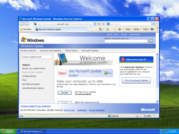 Windows-oppdatering-on-vinduer-xp