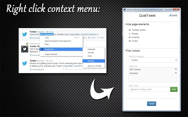 Chrome Twitter-utvidelse QualiTweet