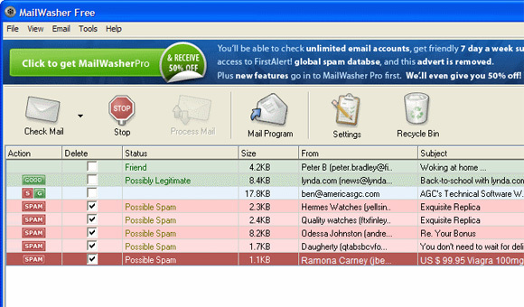 Topp 4 freeware spamblokkerere som faktisk fungerer postvaskemaskin