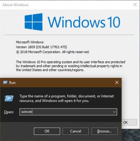 Windows 10 winver Command