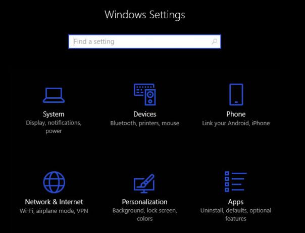 datamaskinvedlikehold - Innstillingerpanel for Windows 10