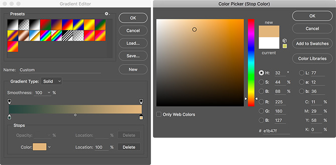 Color Picker Orange i Photoshop