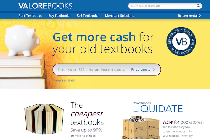 De 7 beste alternativene til Amazon for Buying Books valorebooks screenshot 670x444