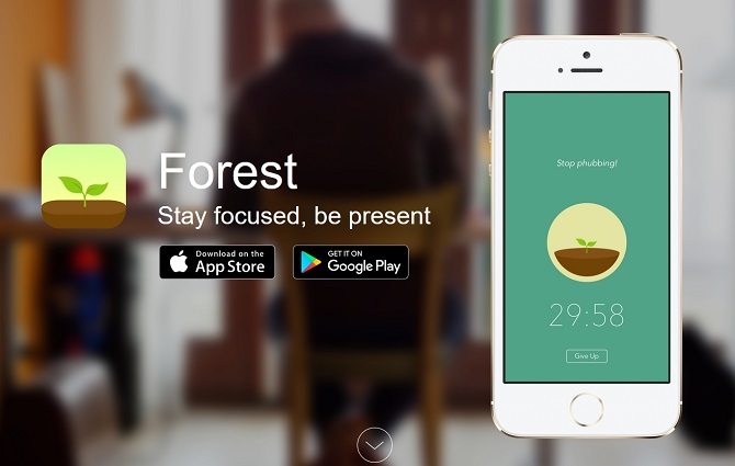 Forest App Nettstedets skjermbilde