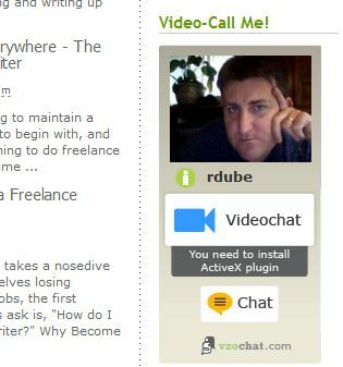 videochat widget for blogg