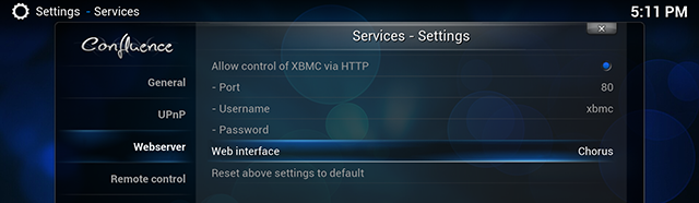 XBMC-kor-innstillinger