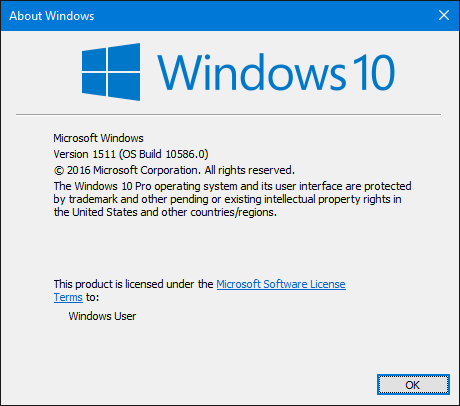 Windows 10 versjon 1511