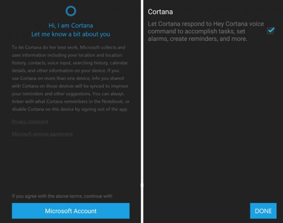 sync-android-meldinger-Windows-action-sentrum-Cortana-oppsett
