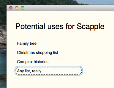 scapple-lister
