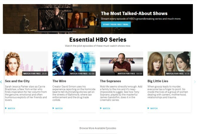 Se gratis episoder HBO nettsted