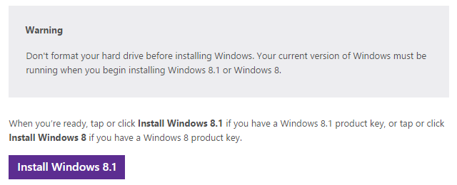 Windows 8.1 installasjonsfiler