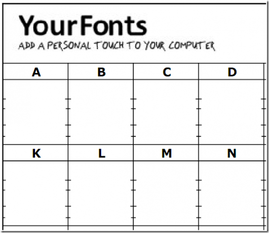 yourfontstemplateblank- lage digital signatur