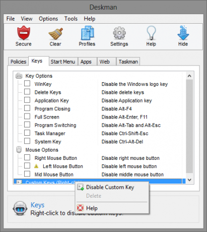 3 Keys Tab - Deskman