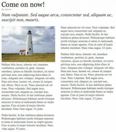 flere kolonner wordpress