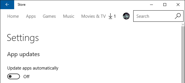 Windows Store automatiske appoppdateringer