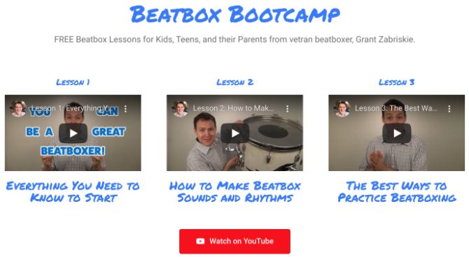 Beatbox Bootcamp lærer deg hvordan du beatboxer gratis i tre YouTube-videotimer