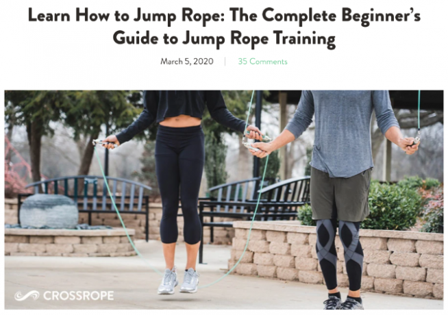 Crossropes nybegynnerguide til å hoppe tau lærer det grunnleggende om hoppetau for voksne slik at du unngår skader