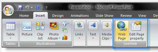 LiveWeb PowerPoint Addin