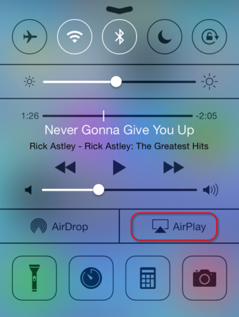 AirPlay kontrollsenter