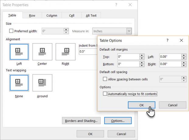 Microsoft Word - ikke endre størrelse på tabellen