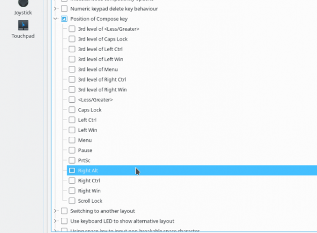 kde keyboard config komponere