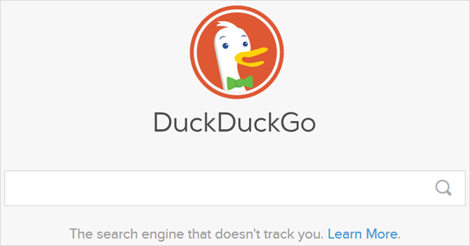 7 Google-søkealternativer og deres varemerkefunksjoner DuckDuckGo hovedweb