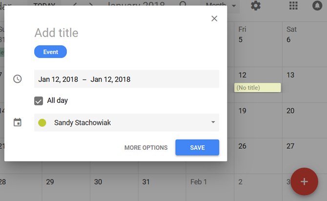 google kalender personlig journal