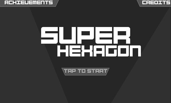 Super hexagon startskjerm