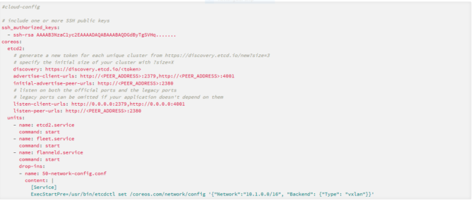 CoreOS Cloud Config-eksempel