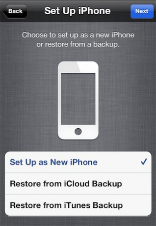 gjenopprette iphone fra icloud backup