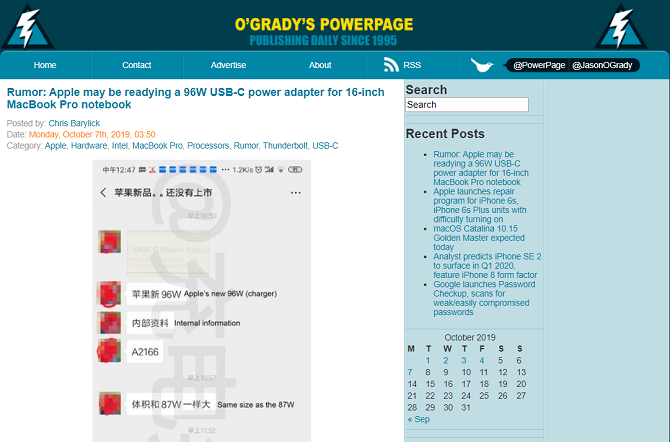 Powerpage eple side