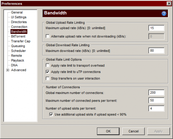 innstillinger for utorrent preferanse