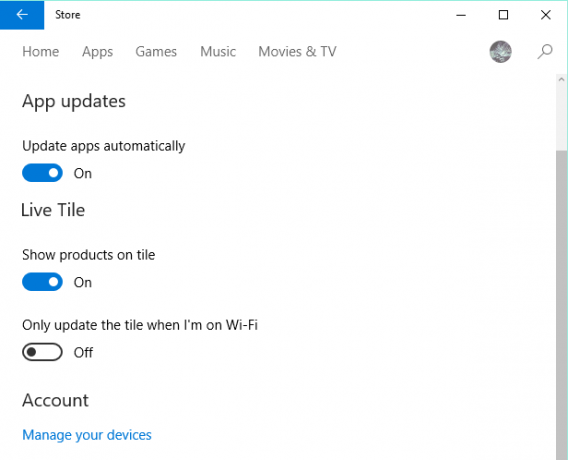 Slik slår du av automatiske appoppdateringer i Windows 10 Win10 Pro Store-innstillinger