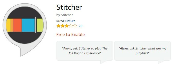 Stitcher for amazon ekkopodcast