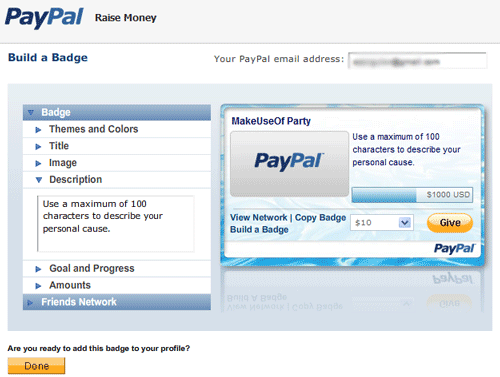 Paypal- Facebook-app