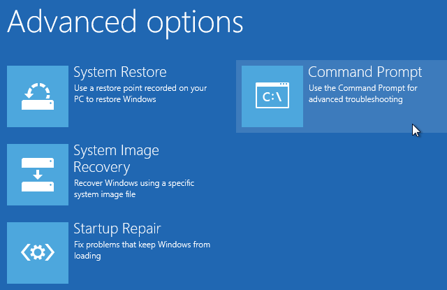 Windows 10 avanserte oppstartsalternativer