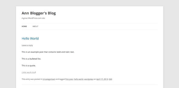 Blogger vs. WordPress.com: En komplett sammenligning wordpress-innlegg1