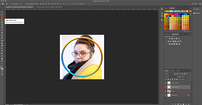 Hvordan lage virtuell fotoramme Photoshop Velg bilde