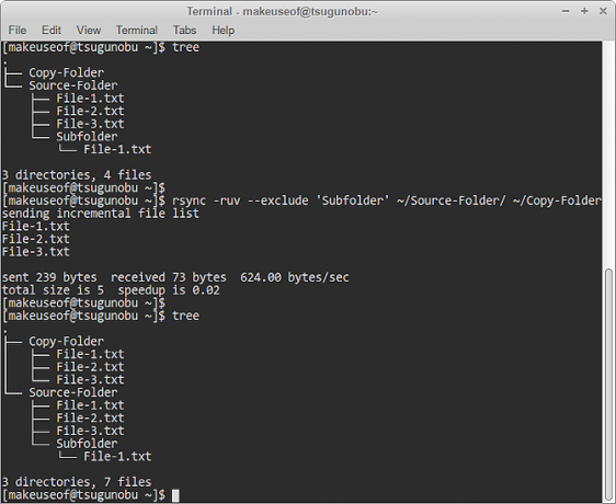 eksklusjon av rsync-mappe