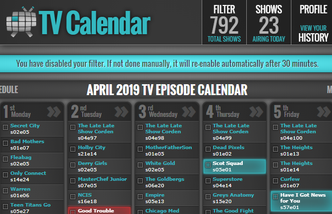 TV-kalender