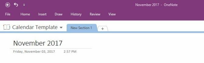 opprett onenote-kalendermal